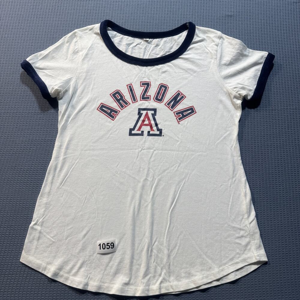 ARIZONA‎ WOMEN White Tee Sz M PRE Owned Excellent